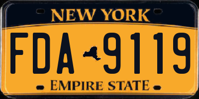 NY license plate FDA9119