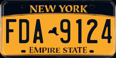 NY license plate FDA9124