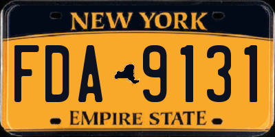 NY license plate FDA9131