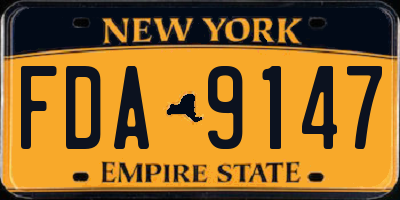 NY license plate FDA9147