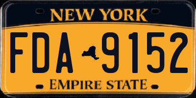 NY license plate FDA9152