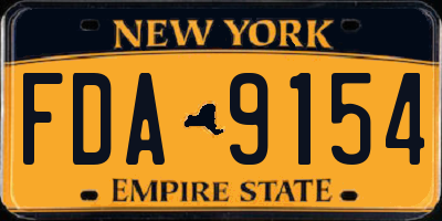 NY license plate FDA9154