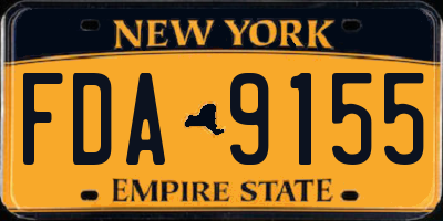 NY license plate FDA9155