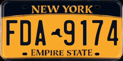 NY license plate FDA9174