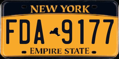 NY license plate FDA9177