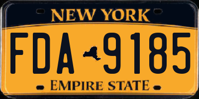 NY license plate FDA9185