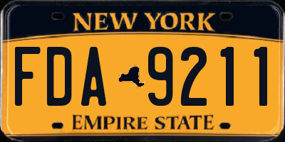NY license plate FDA9211