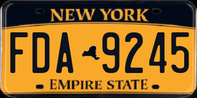 NY license plate FDA9245