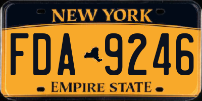 NY license plate FDA9246