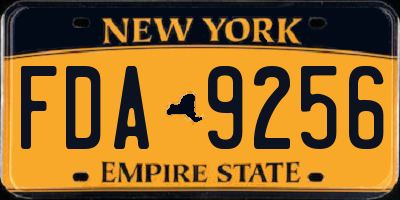 NY license plate FDA9256