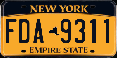 NY license plate FDA9311