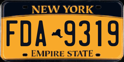 NY license plate FDA9319