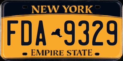 NY license plate FDA9329
