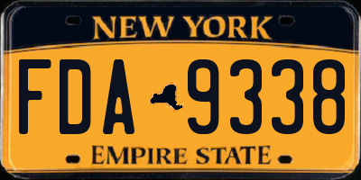NY license plate FDA9338