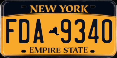 NY license plate FDA9340
