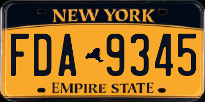 NY license plate FDA9345