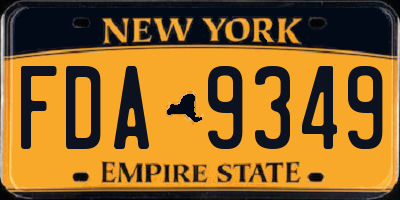 NY license plate FDA9349