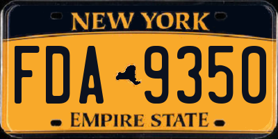 NY license plate FDA9350