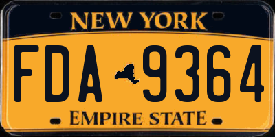 NY license plate FDA9364