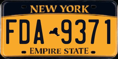 NY license plate FDA9371
