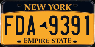 NY license plate FDA9391