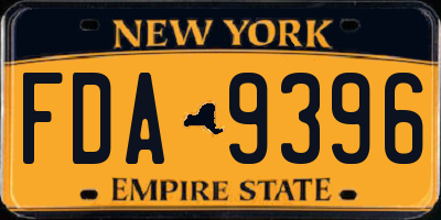 NY license plate FDA9396