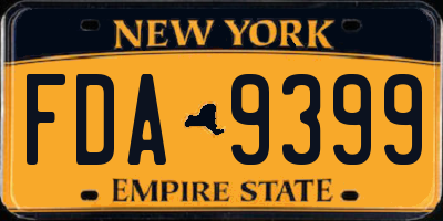 NY license plate FDA9399