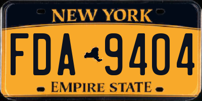 NY license plate FDA9404