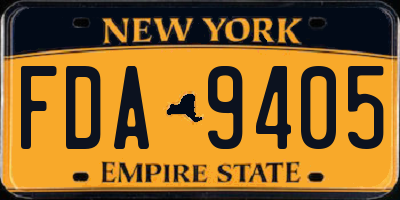 NY license plate FDA9405