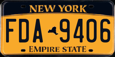 NY license plate FDA9406