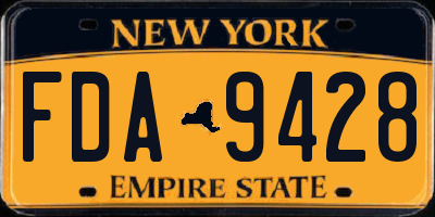 NY license plate FDA9428