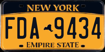 NY license plate FDA9434