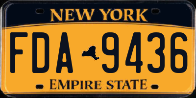 NY license plate FDA9436