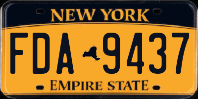 NY license plate FDA9437