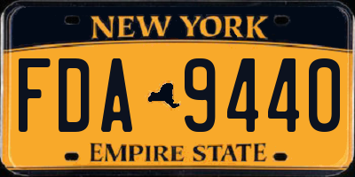 NY license plate FDA9440