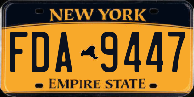 NY license plate FDA9447