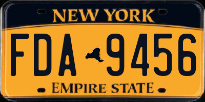 NY license plate FDA9456