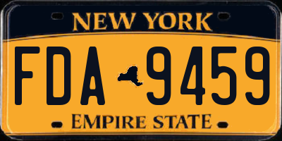 NY license plate FDA9459