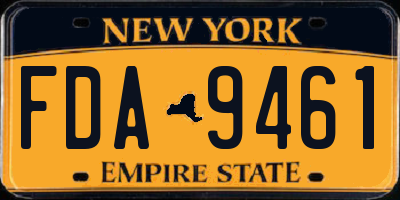 NY license plate FDA9461