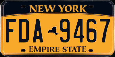 NY license plate FDA9467