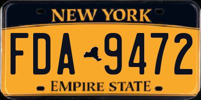 NY license plate FDA9472