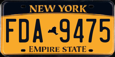 NY license plate FDA9475