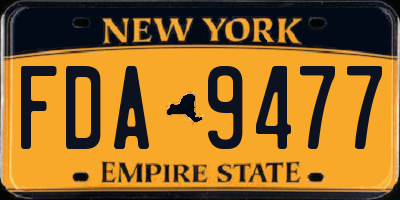 NY license plate FDA9477