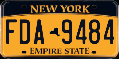 NY license plate FDA9484