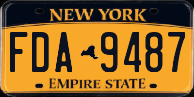 NY license plate FDA9487