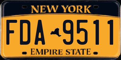 NY license plate FDA9511