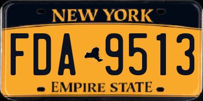 NY license plate FDA9513