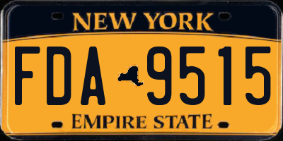 NY license plate FDA9515