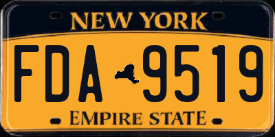 NY license plate FDA9519
