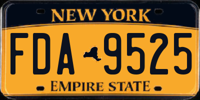NY license plate FDA9525